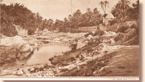 Bou-Saâda.- L'oued et le pavillon du peintre Dinet.