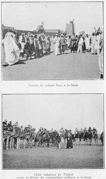 En haut: Arrivée du colonel PAYN à In-Salah, en bas: Chefs indigènes du Tidikelt