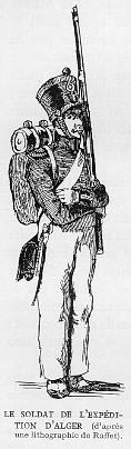 Le soldat de l'expdition d'Alger (d'aprs une lithographie de Raffet).