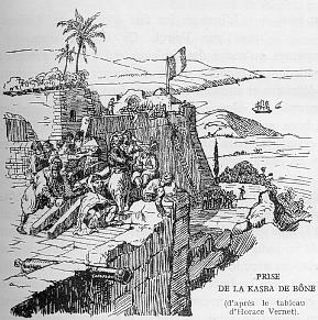 PRISE DE L KASBA DE BNE (d'aprs le tableau d'Horace Vernet).