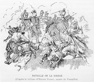 BATAILLE DE LA SIKKAK (d'aprs le tableau d'Horace Vernet, muse de Versailles).