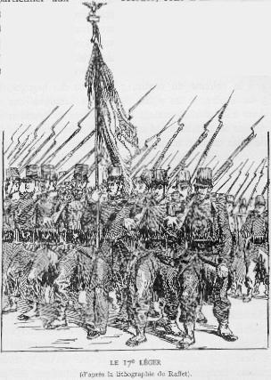 Le 17me Lger (d'aprs une lithographie de Raffet).