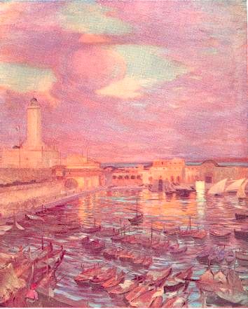 LE PORT D'ALGER D'aprs le tableau d'Albert BESNARD. (Muse du Luxembourg)