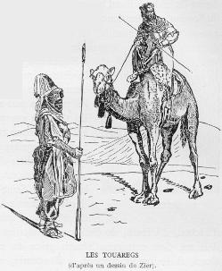 LES TOUAREGS (d'aprs un dessin de Zier).