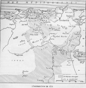 L'INSURRECTION DE 1871 (Cliquer sur la carte pour une meilleure dfinition)