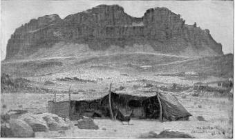 LE HOGGAR - Tente Targuia au pied du mont Akaraka. - D'aprs le tableau de Paul-Elie DUBOIS).